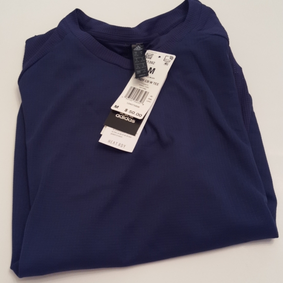Adidas Navy Blue Heat Ready Tee NWT - Picture 9 of 12